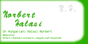 norbert halasi business card